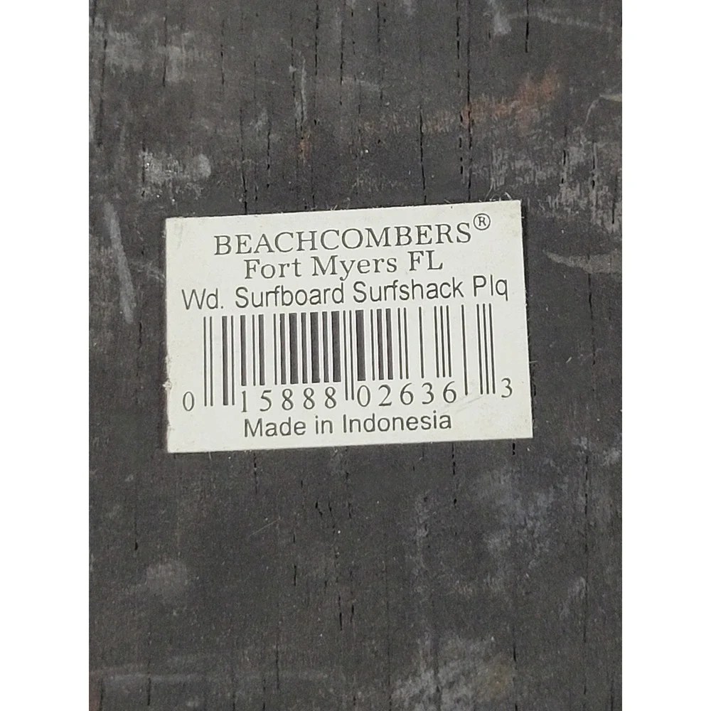 Carved Wood Surf Shack Tiki Hut Wall Decor Surfboard Beachcombers 21